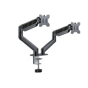 Double Desk Screen Holder with Adjustable Hydraulic Gas Arm (DY-02 Model)