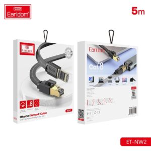 Earldom NW2 Network Cable, 5m Length, Cat8 3D Ethernet