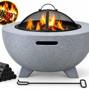 موقد الفحم الدائري ذو التصميم الحجري