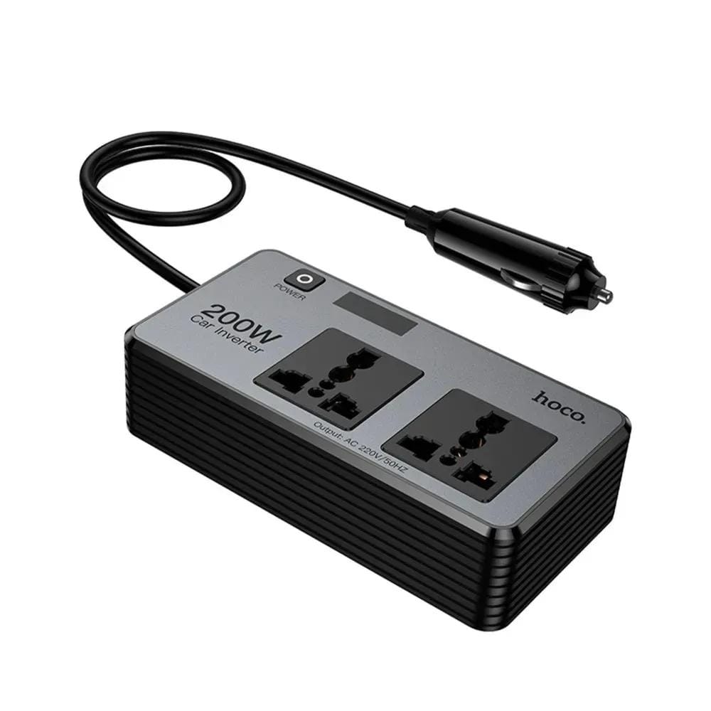 محول كهربائي وشاحن سريع للسيارة من ماركة هوكو Hoco Z66 Car Power Inverter - الصورة 3