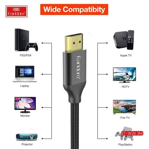 كابل HDMI من علامة Earldom 4K - Image 2